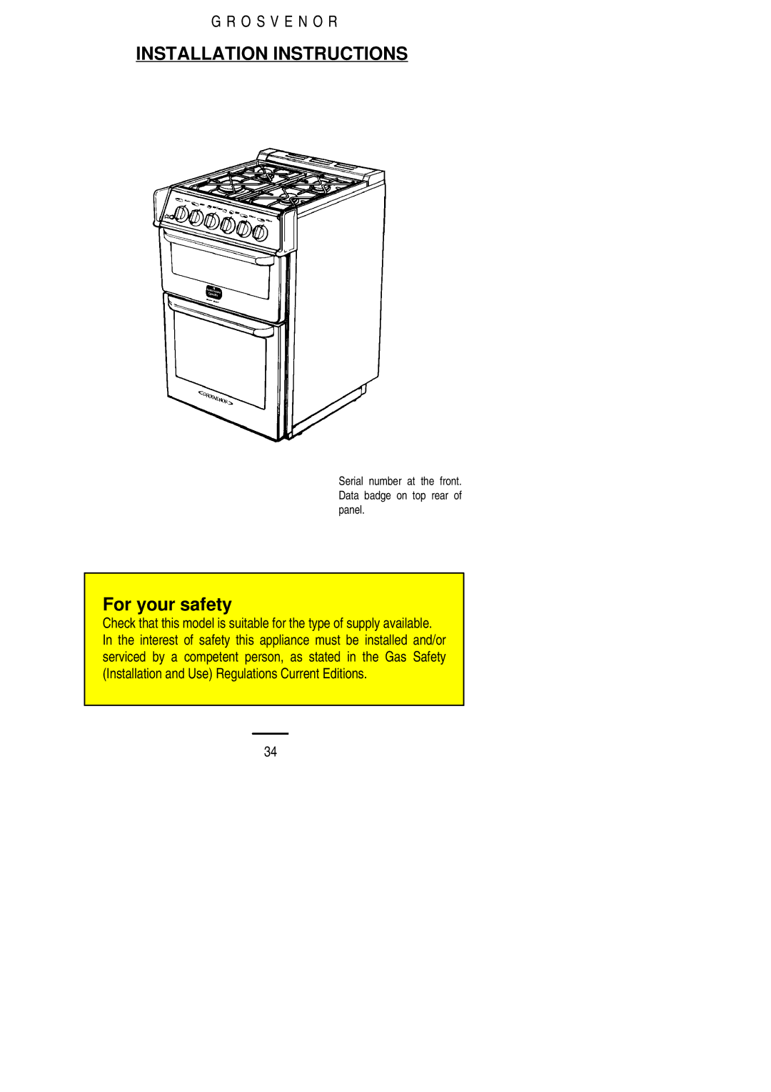 Electrolux 311423202 installation instructions Installation Instructions 