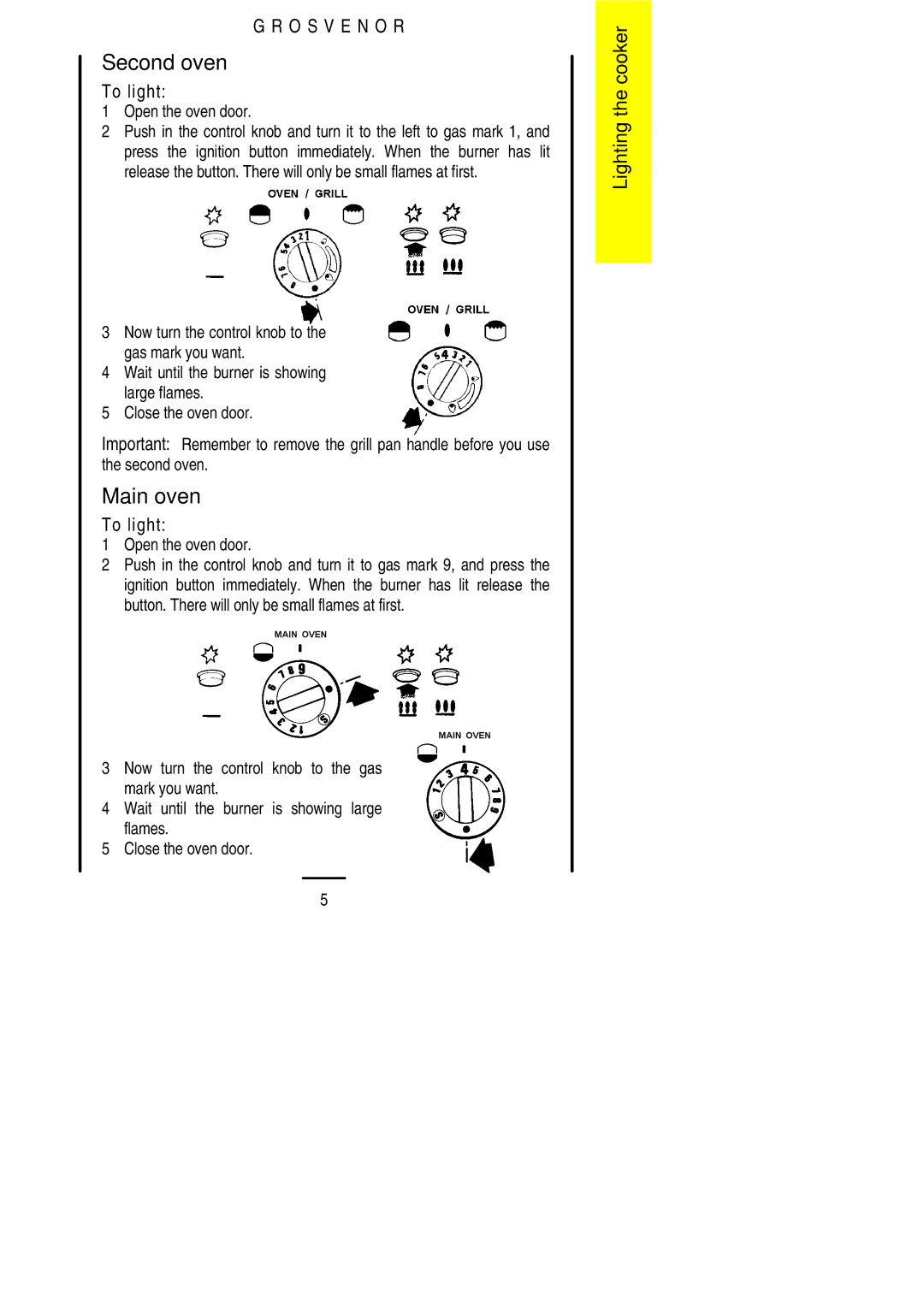 Electrolux 311423202 installation instructions Second oven, Main oven, Open the oven door 