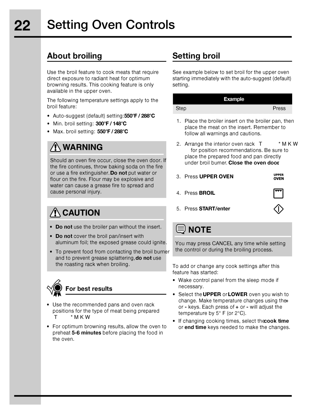 Electrolux 316471113 manual About broiling, Setting broil 