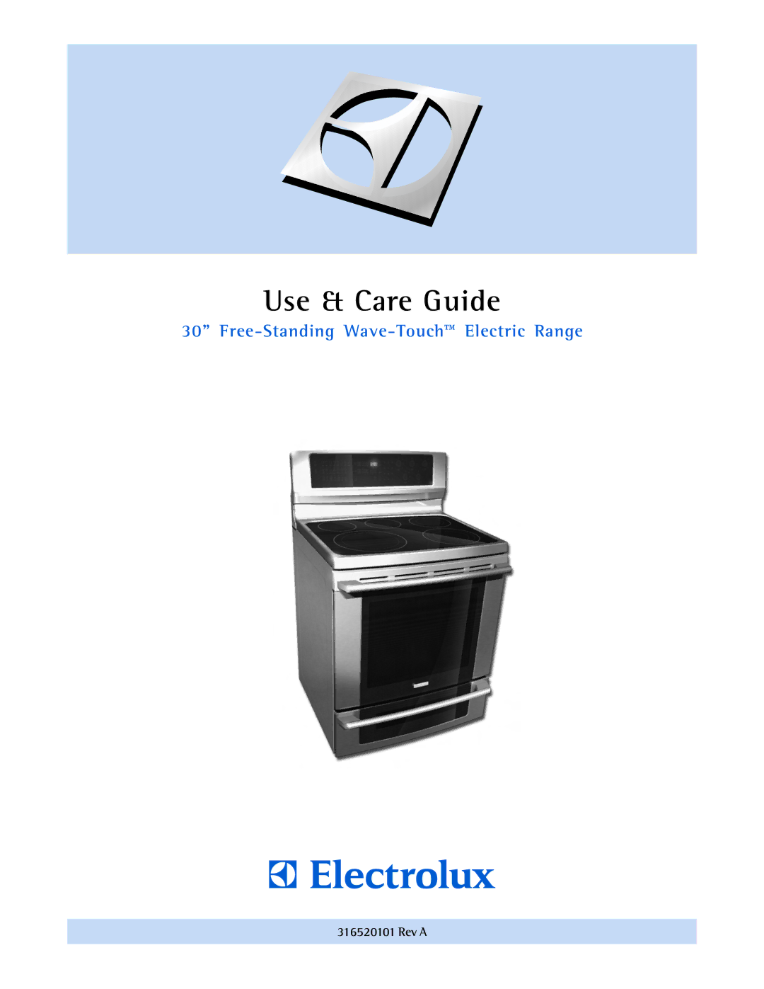 Electrolux 316520101 manual Use & Care Guide, Rev a 