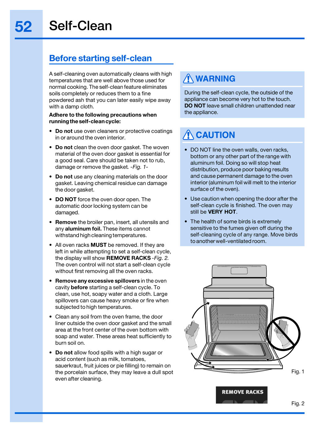 Electrolux 316520101 manual Self-Clean, Before starting self-clean 