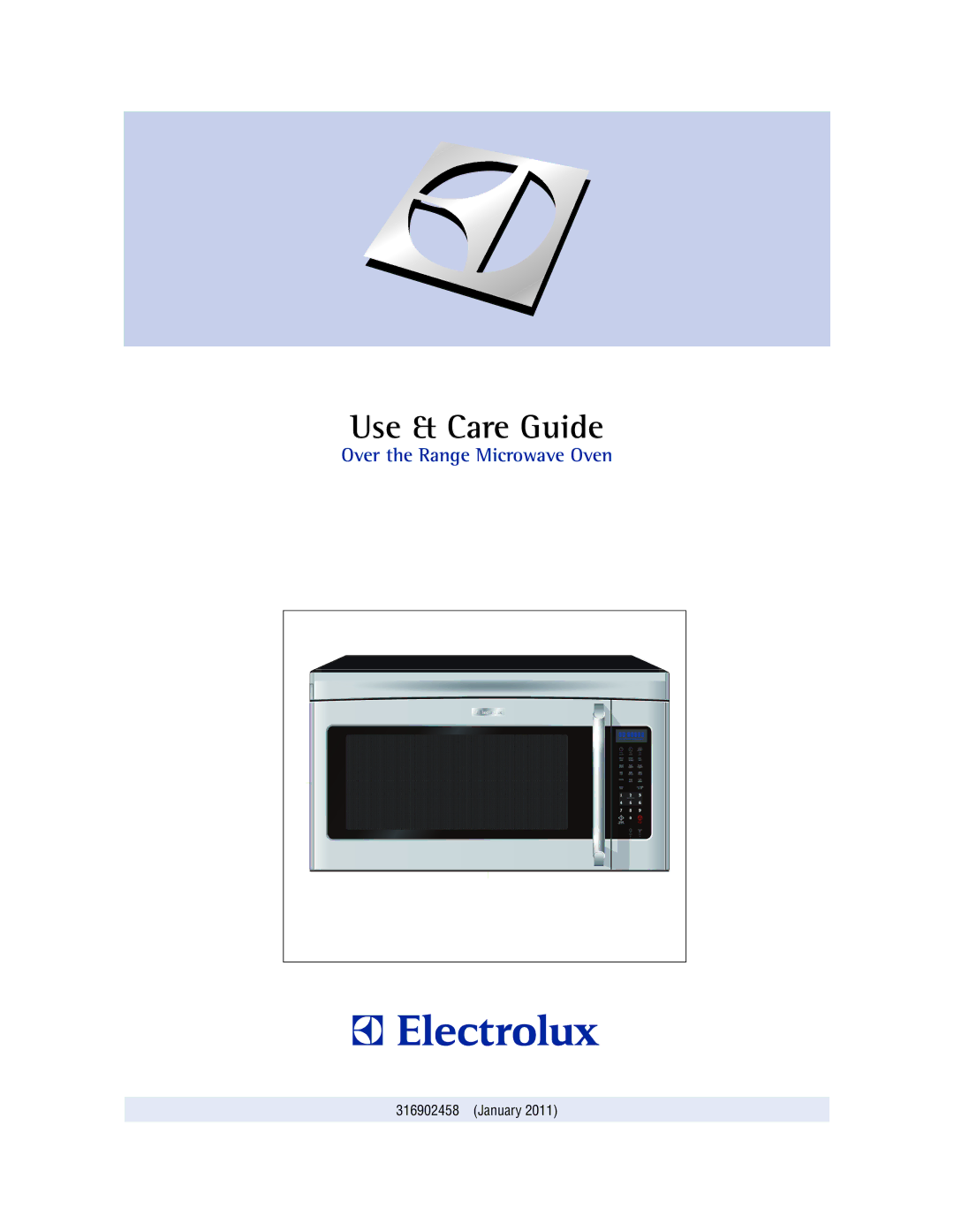 Electrolux 316902458 manual Use & Care Guide 