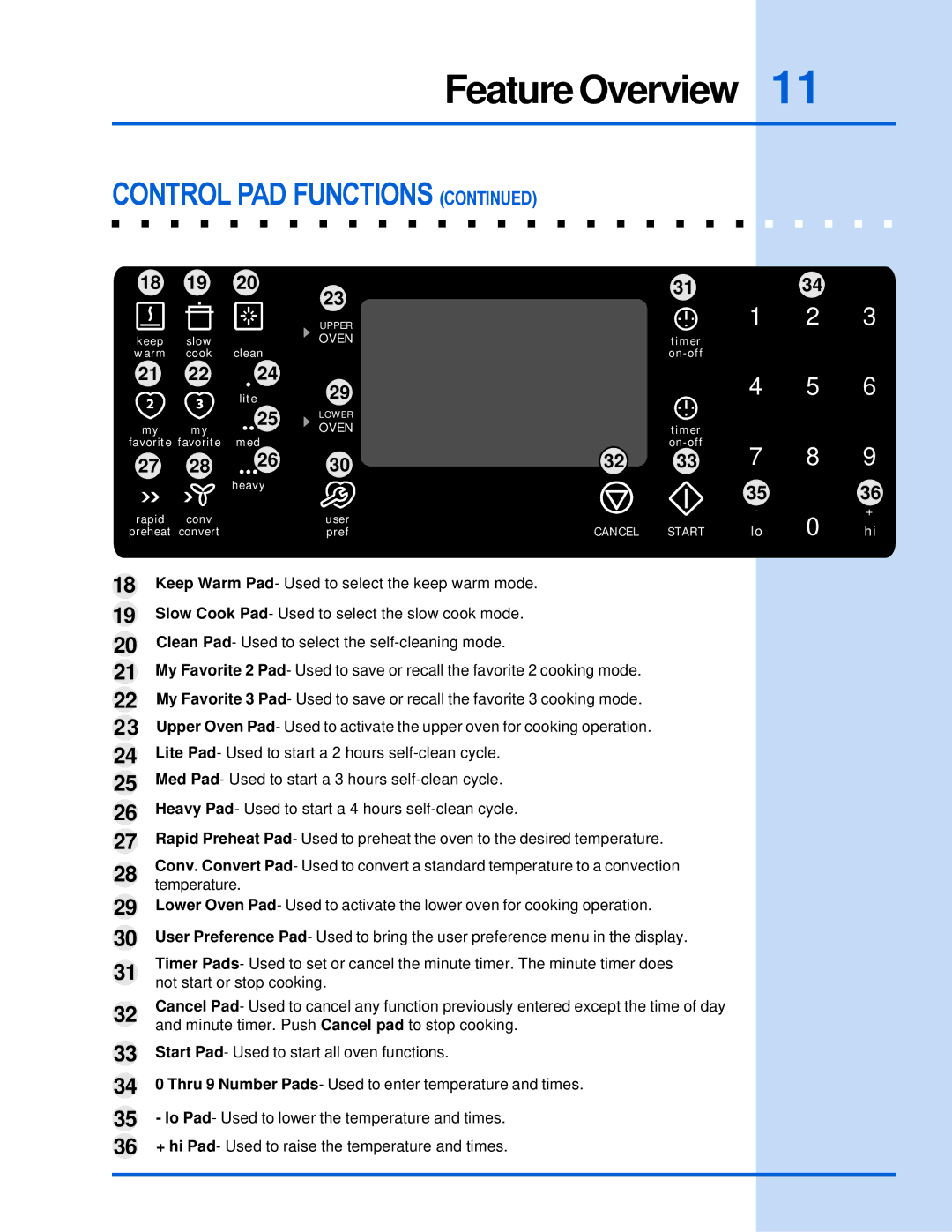 Electrolux 318 205 122 manual Oven 