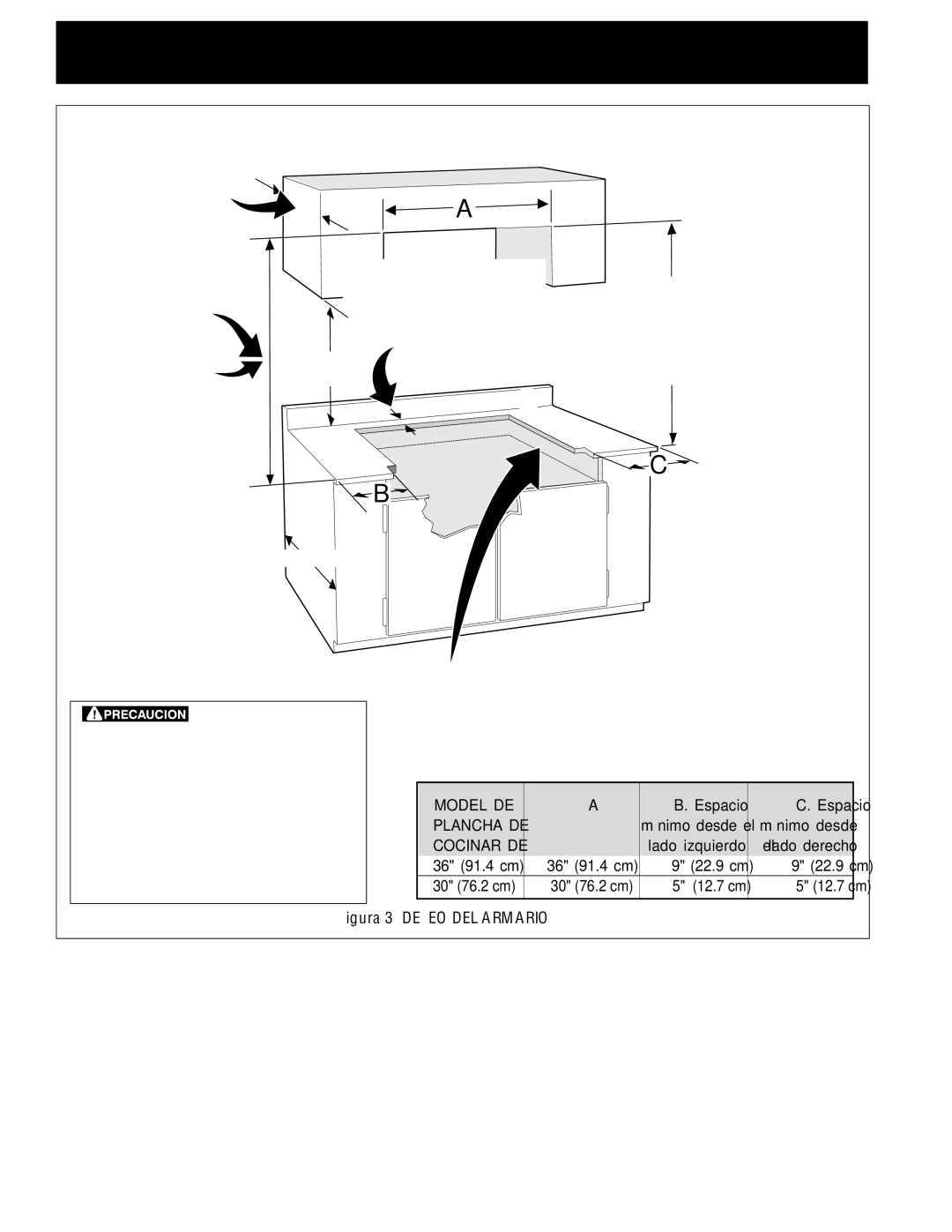 Electrolux 318201475 (0710) installation instructions Figura 3 Deseño DEL Armario 