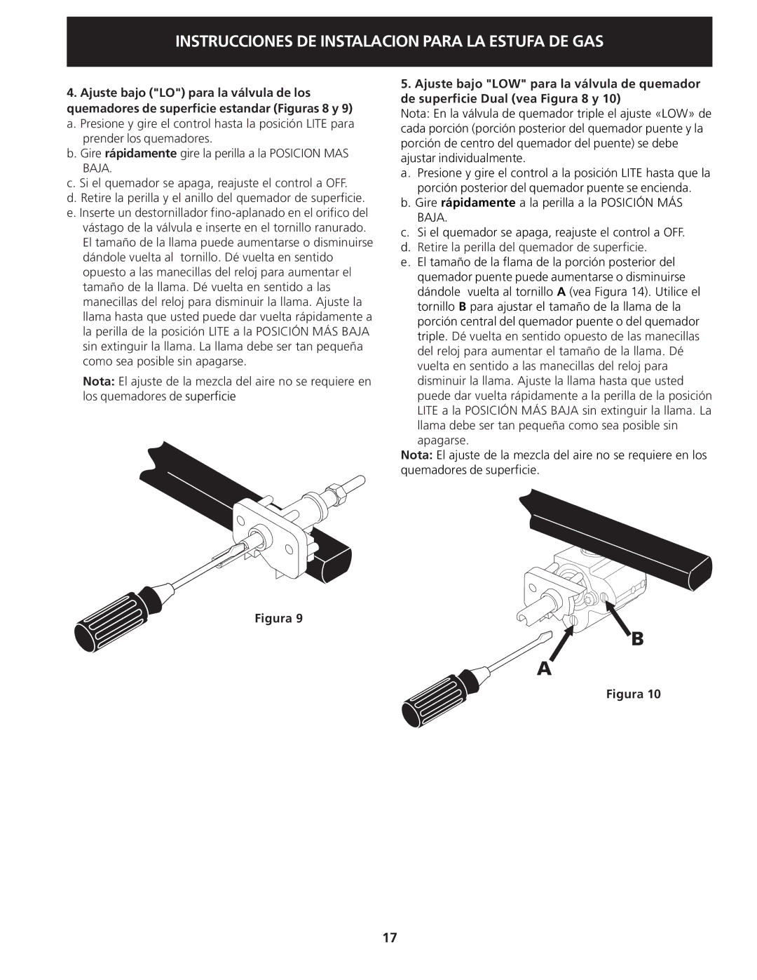 Electrolux 318201775 installation instructions Instrucciones DE Instalacion Para LA Estufa DE GAS 