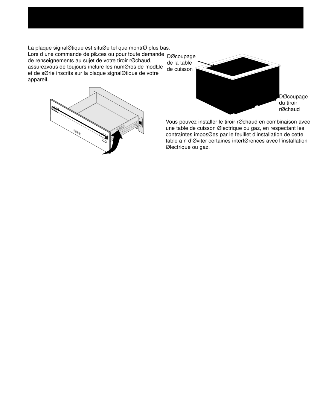 Electrolux 318201810 Emplacement des numéros de modèle et de série, Emplacement de la plaque signalétique 