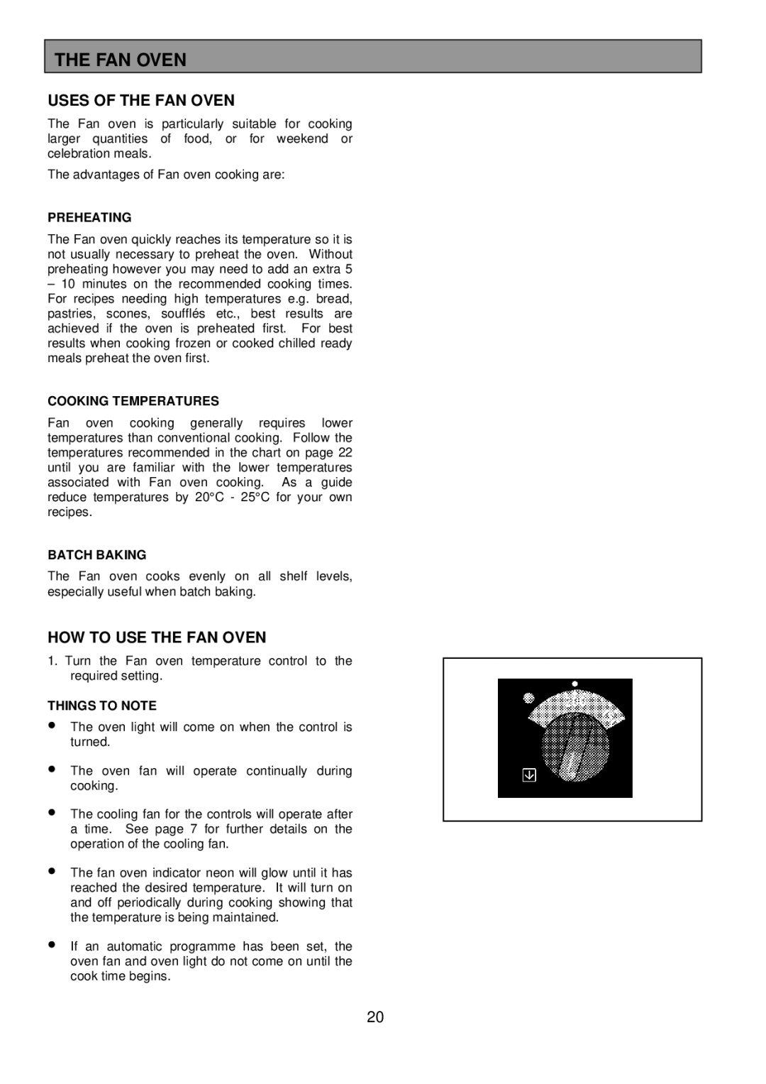 Electrolux 3210 BU installation instructions Uses of the FAN Oven, HOW to USE the FAN Oven 