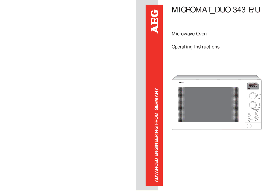 Electrolux 343 U manual Micromatduo 343 E/U 