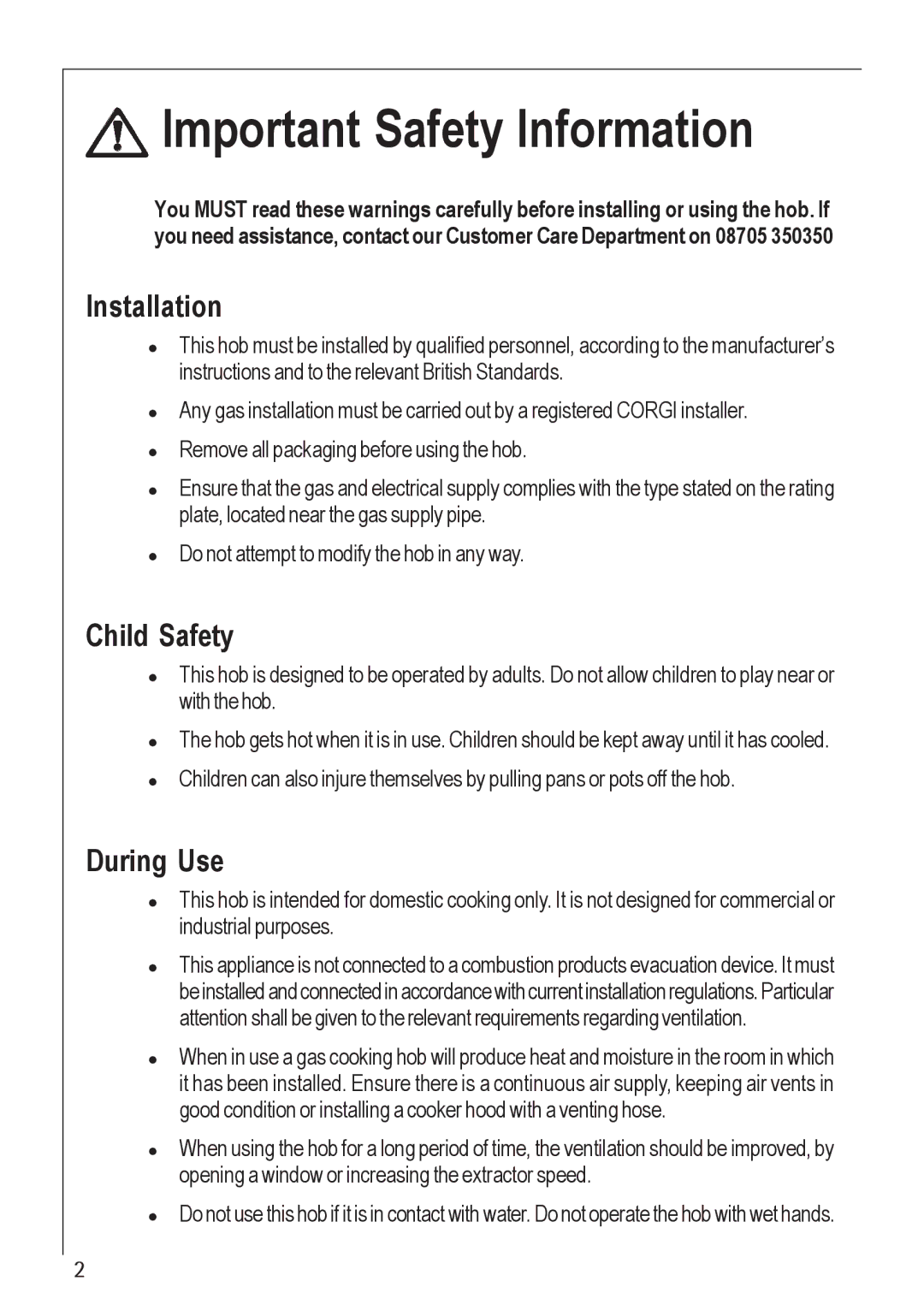 Electrolux 35772G manual Important Safety Information, Installation, Child Safety, During Use 