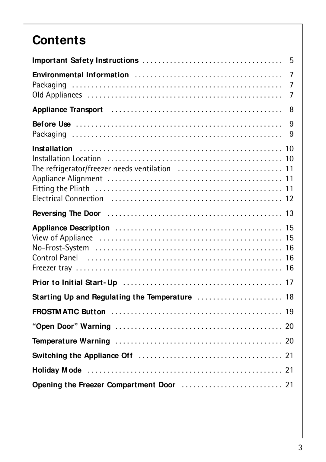 Electrolux 3798-6 KG, 3791-6 KG manual Contents 