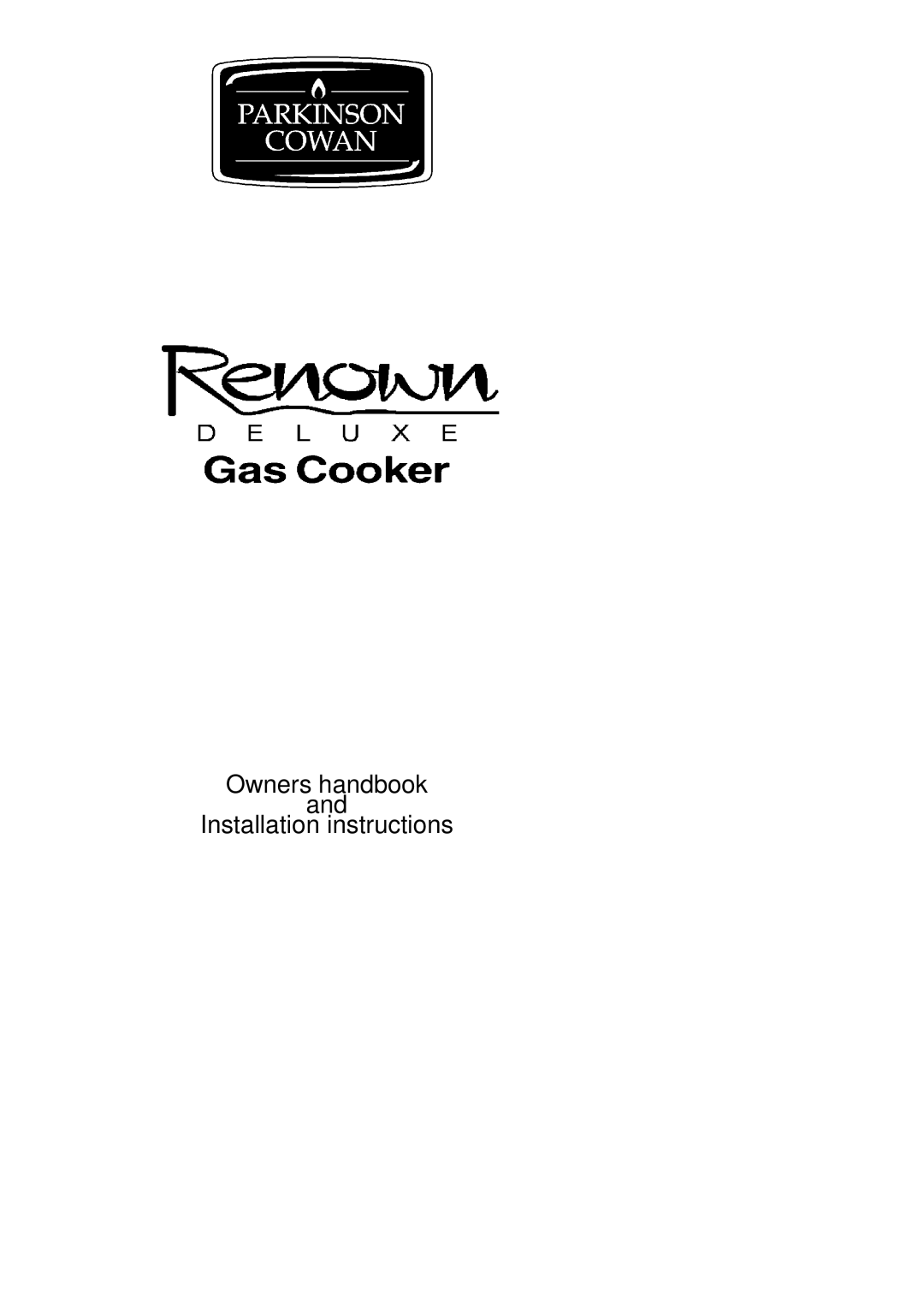 Electrolux 90EEC, 396EEC installation instructions Owners handbook Installation instructions 