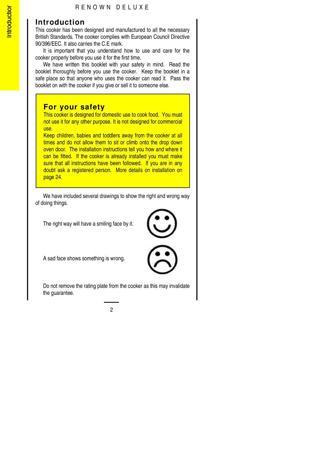 Electrolux 90EEC, 396EEC installation instructions Introduction, For your safety 