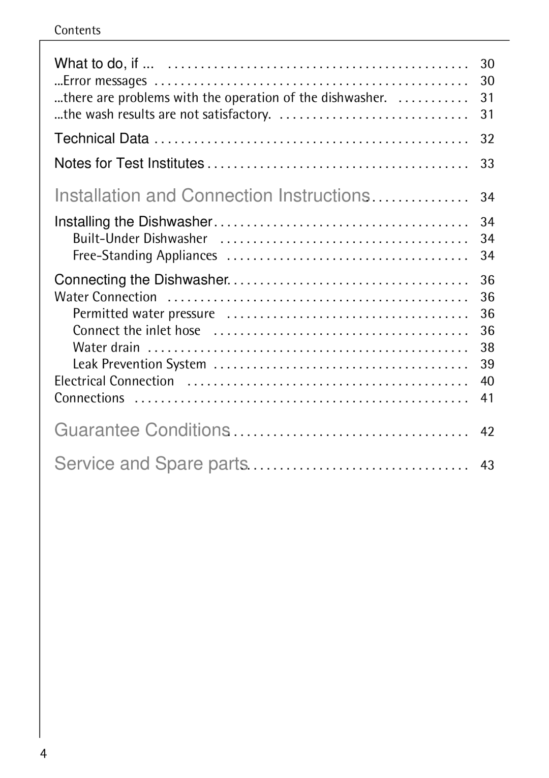 Electrolux 3A manual What to do, if, Installation and Connection Instructions 