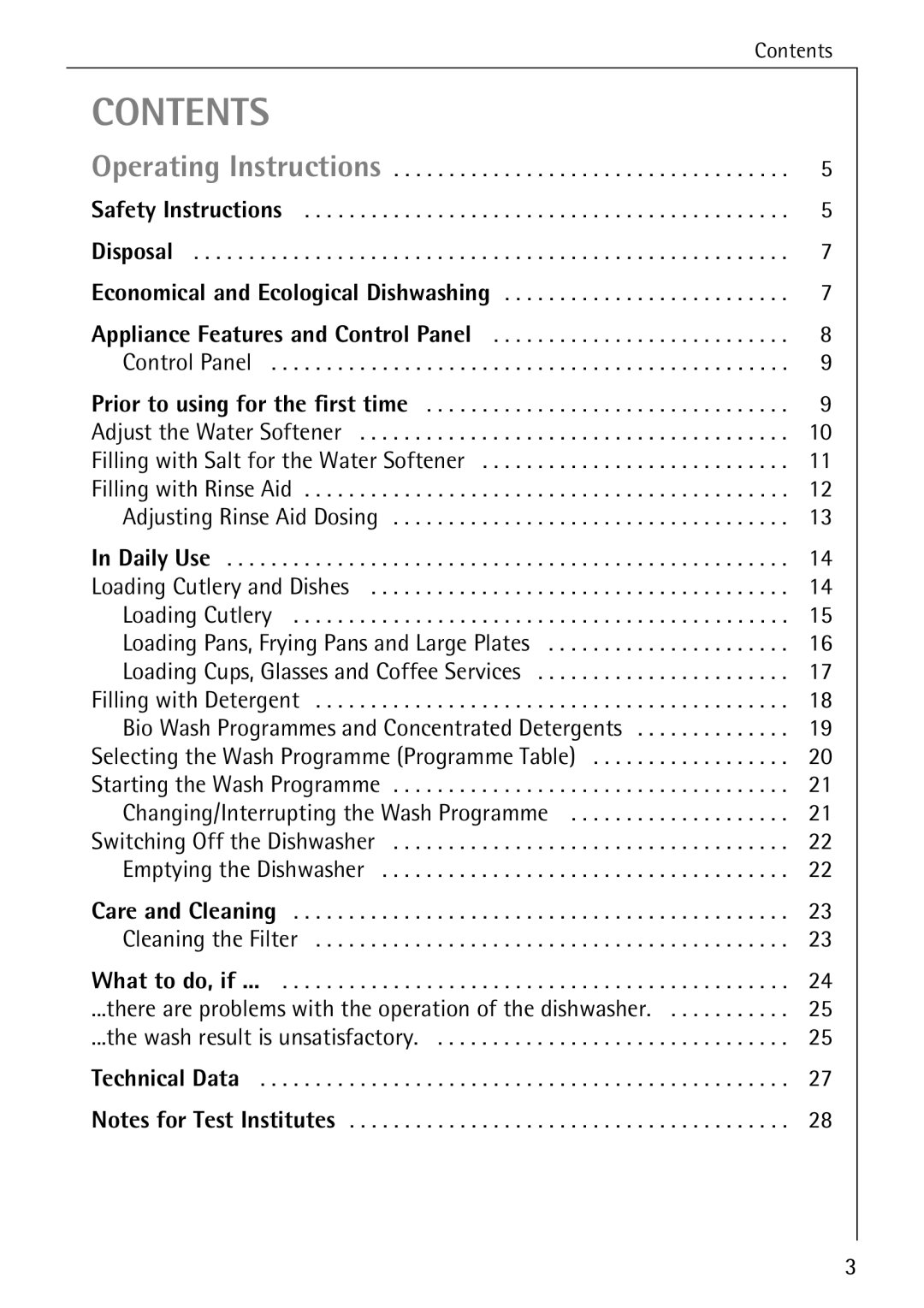 Electrolux 40300 manual Contents 