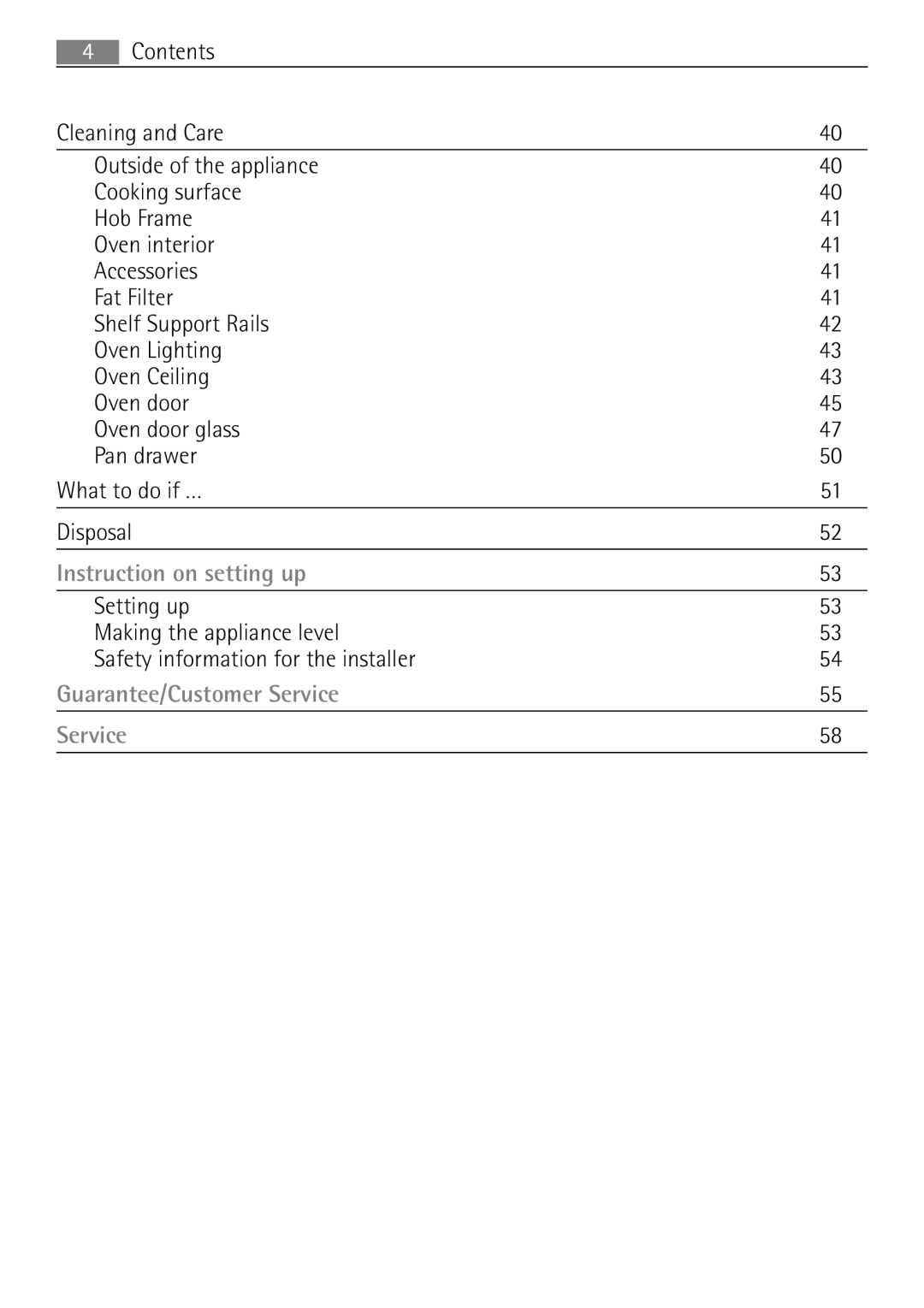 Electrolux 41016VH user manual Instruction on setting up 