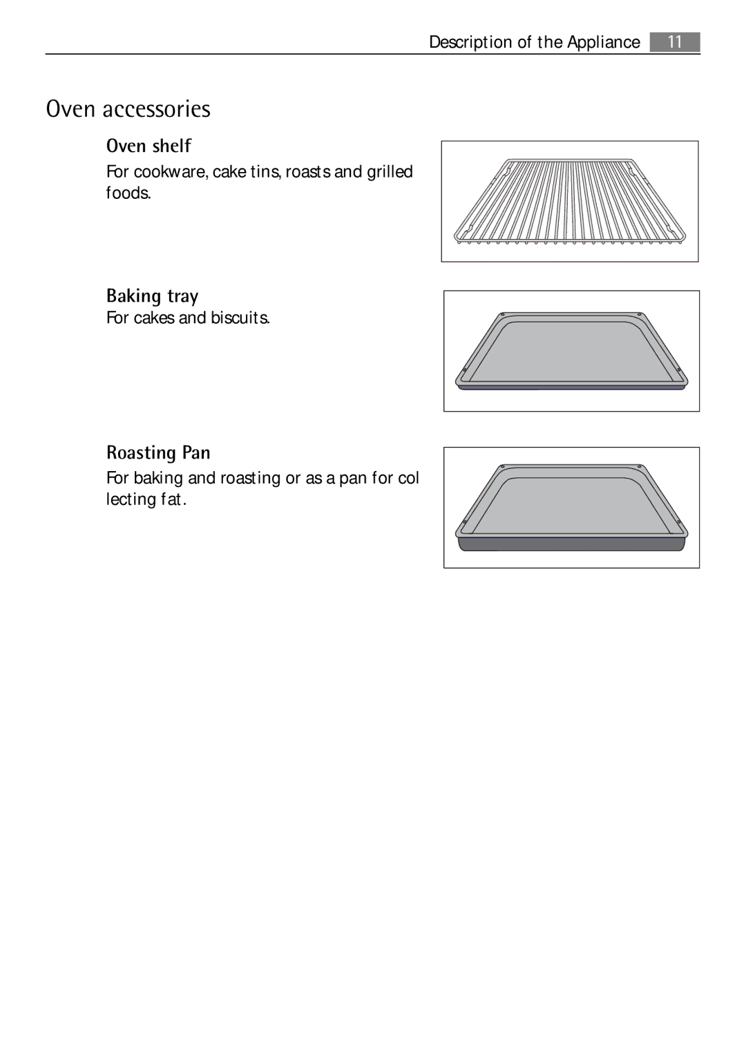 Electrolux 41056VH user manual Oven accessories 