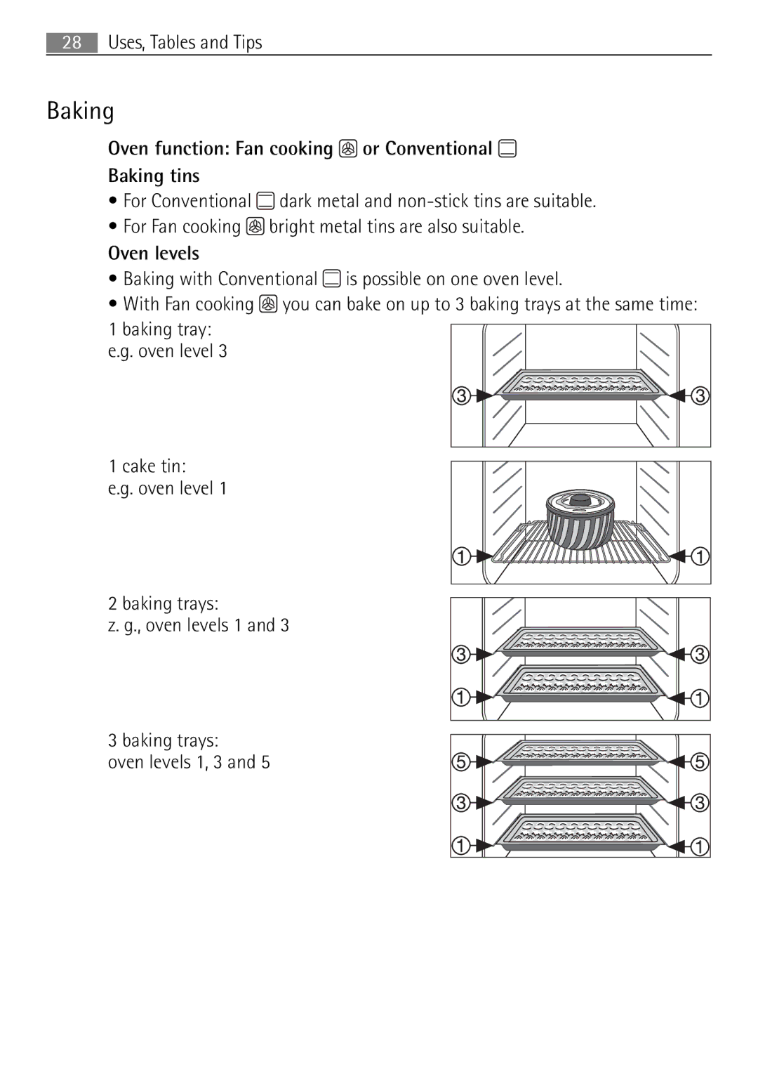 Electrolux 41056VH user manual Baking 