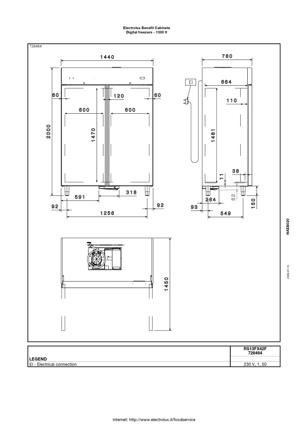 Electrolux 430 AISI, 304 AISI manual RS13FX42F 