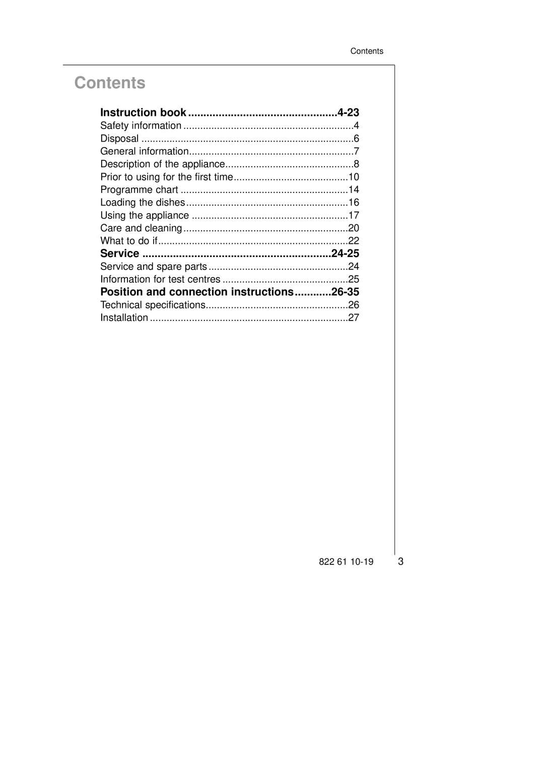 Electrolux 45250Vi manual Contents 