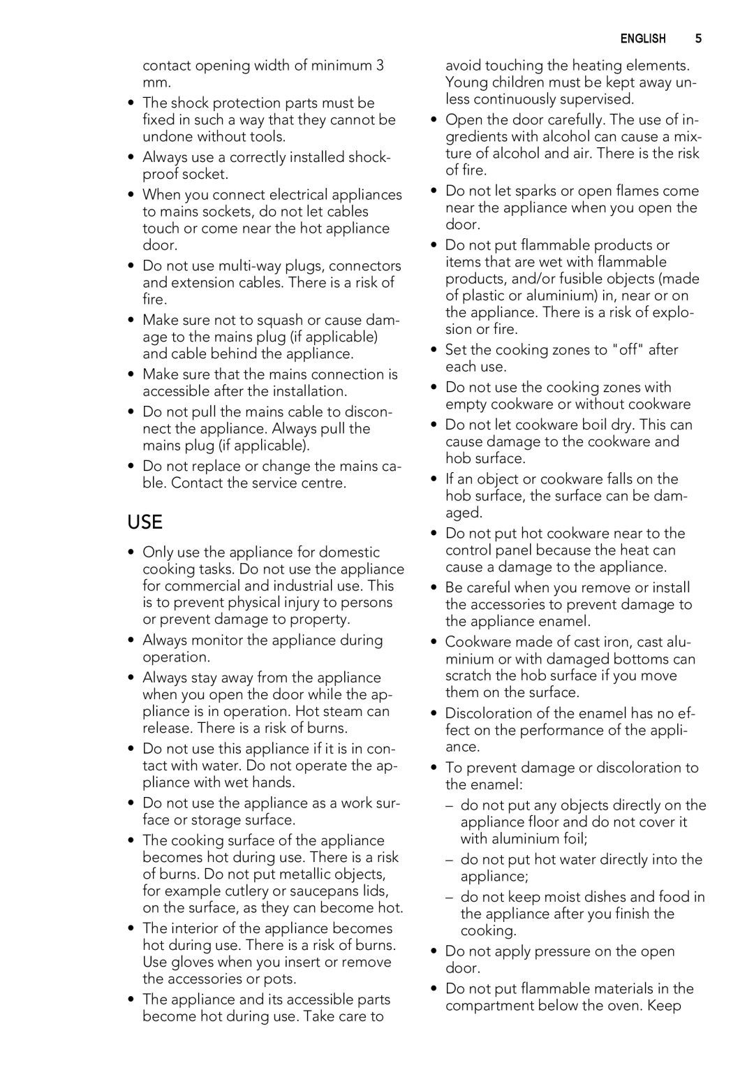 Electrolux 49332I-MN user manual Use 