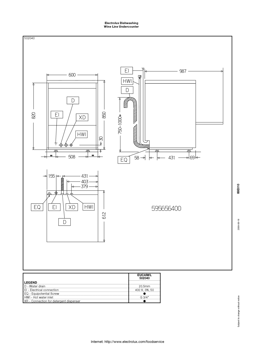 Electrolux 502040 manual 