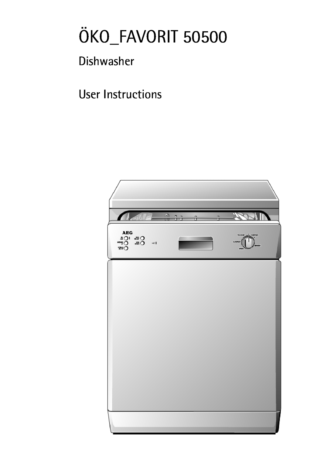 Electrolux 50500 manual Ökofavorit, Dishwasher User Instructions 