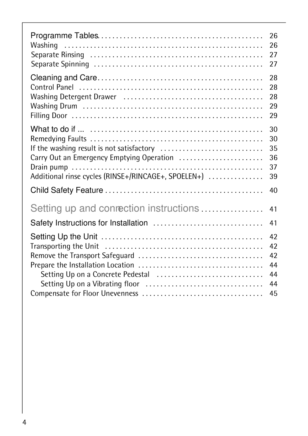 Electrolux 50550 manual What to do if, Setting up and connection instructions 