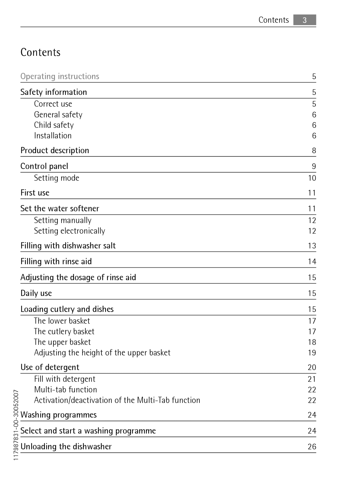 Electrolux 50870 user manual Contents 