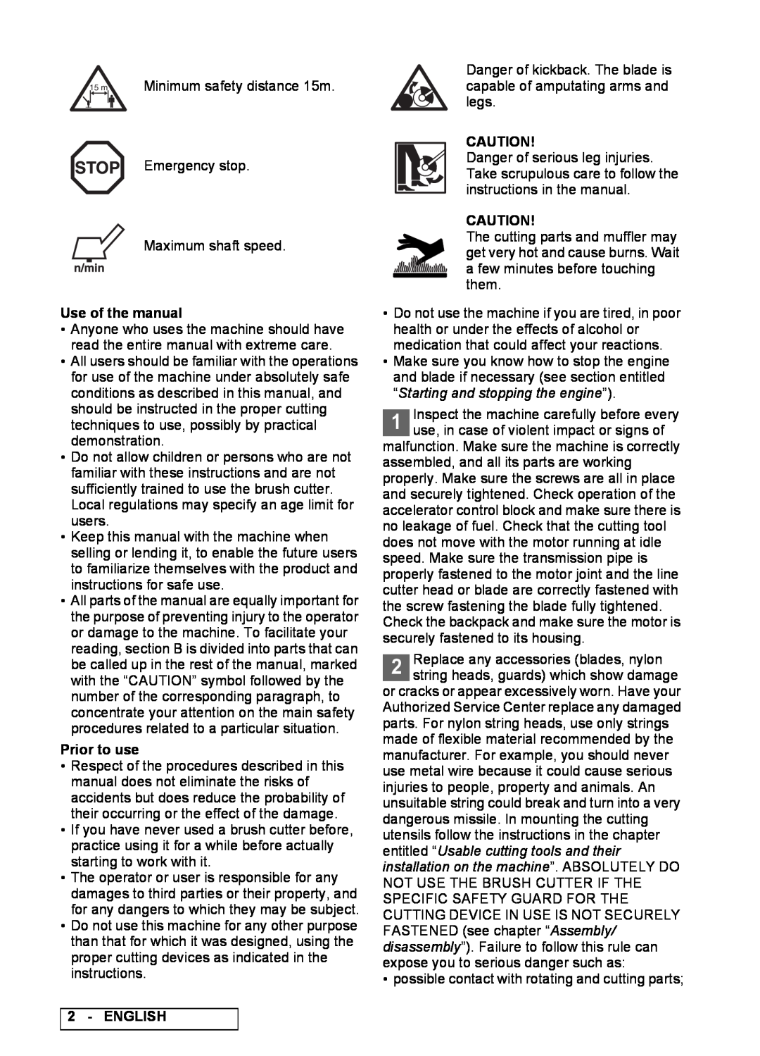 Electrolux 95390039400, 52 BP PRO, 95390039300, 4630X BP, 95390052100, 4230X BP Use of the manual, Prior to use, English 