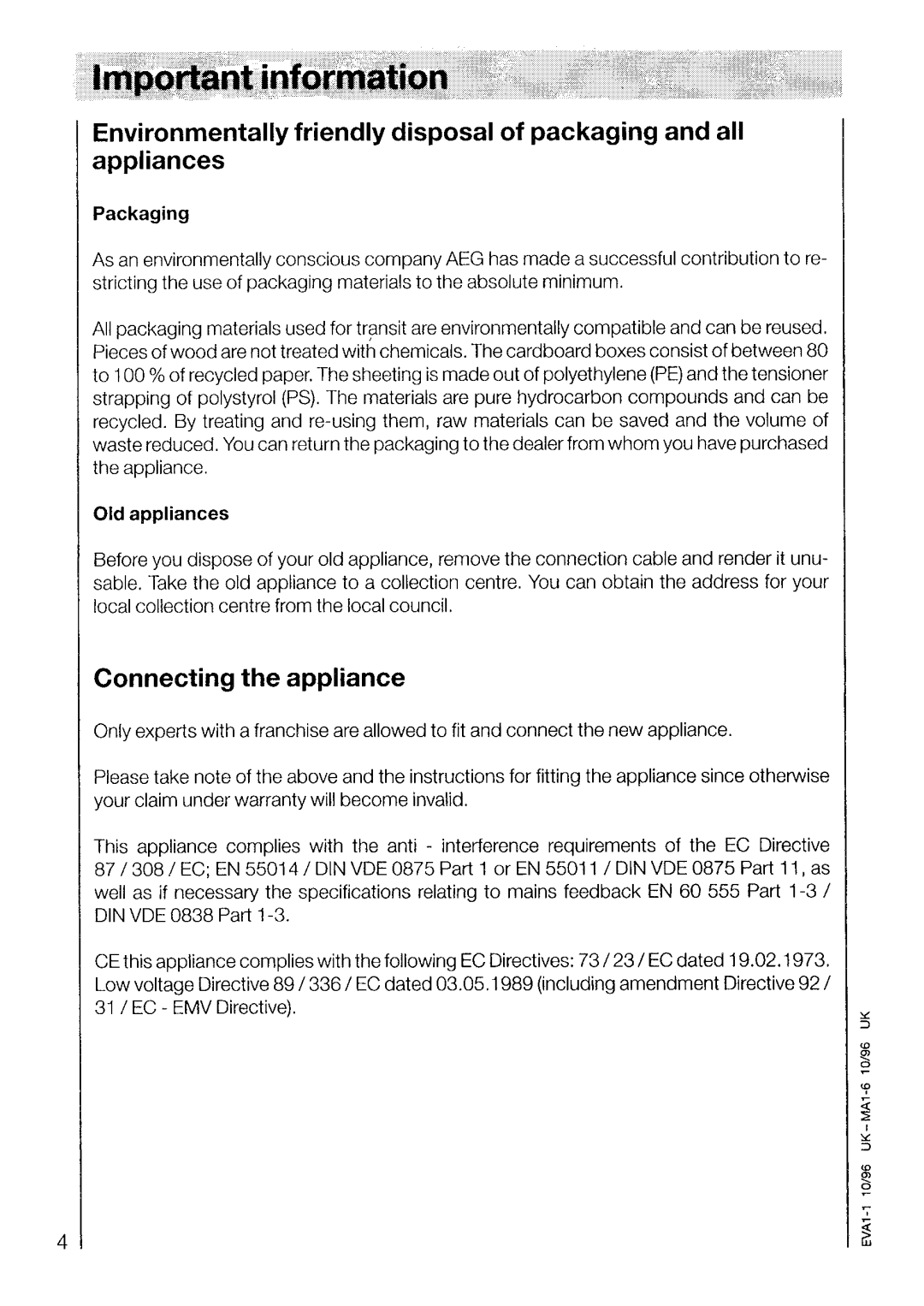 Electrolux 5201 B manual 