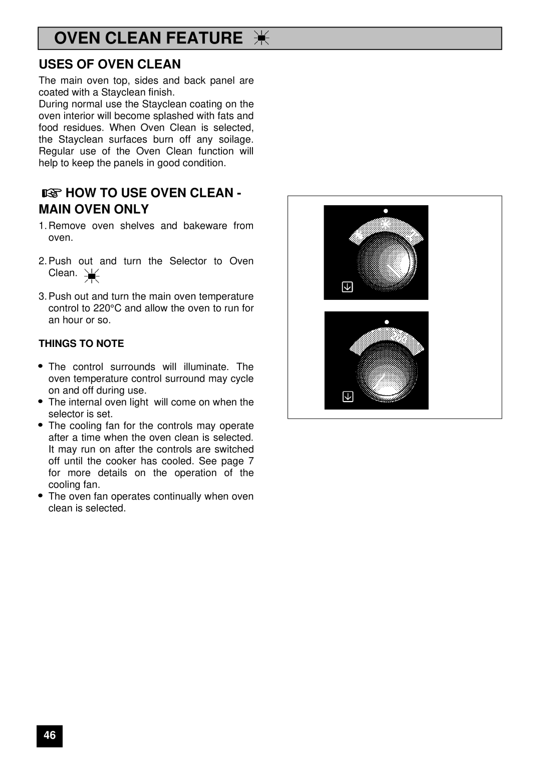 Electrolux 5210 BU installation instructions Oven Clean Feature, Uses of Oven Clean, HOW to USE Oven Clean Main Oven only 