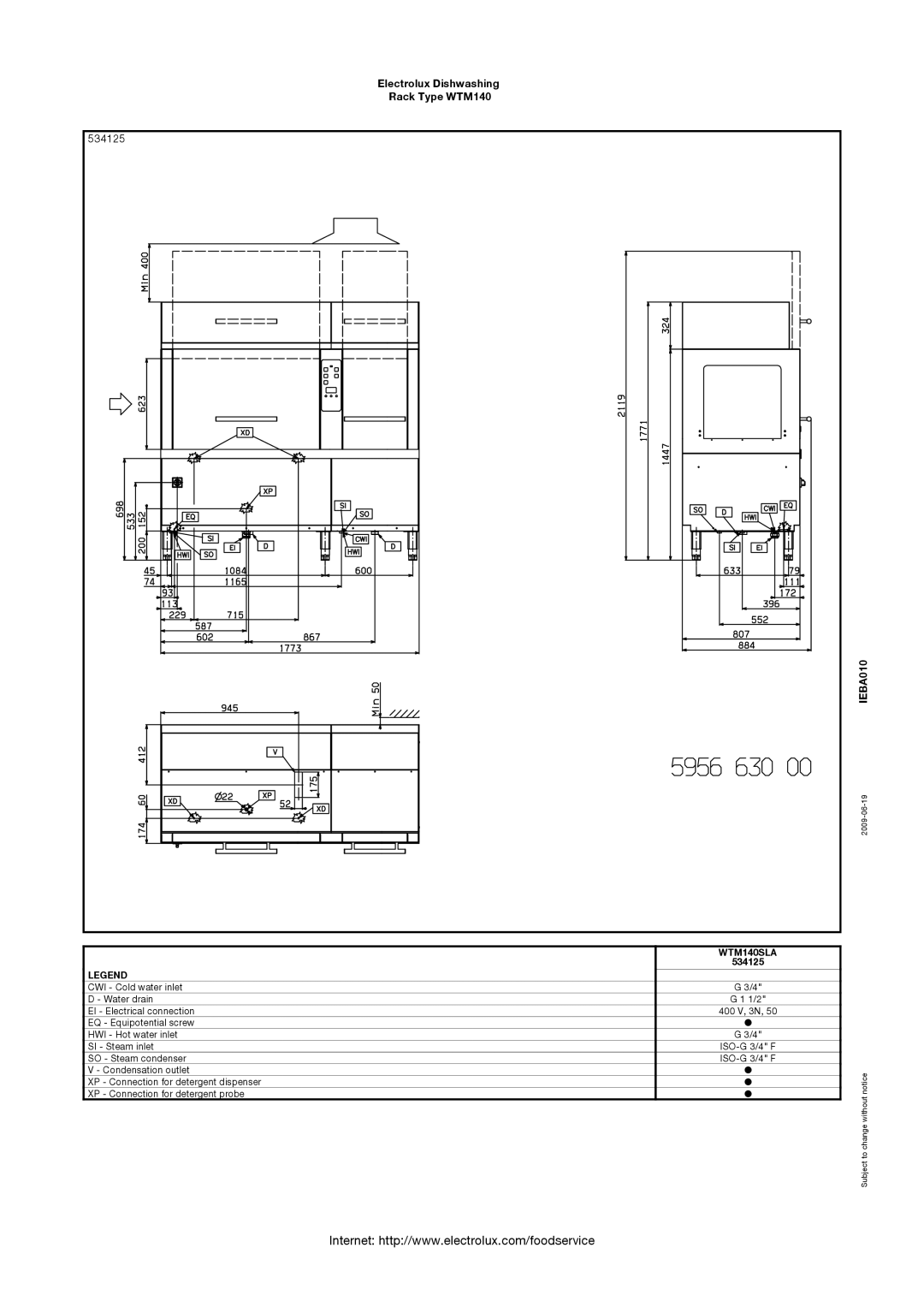 Electrolux WTM140ELA, 534103, 534100, 534101, 534124, 534102, WTM140ERB, WTM140ERA, WTM140SRA manual 534125, WTM140SLA 