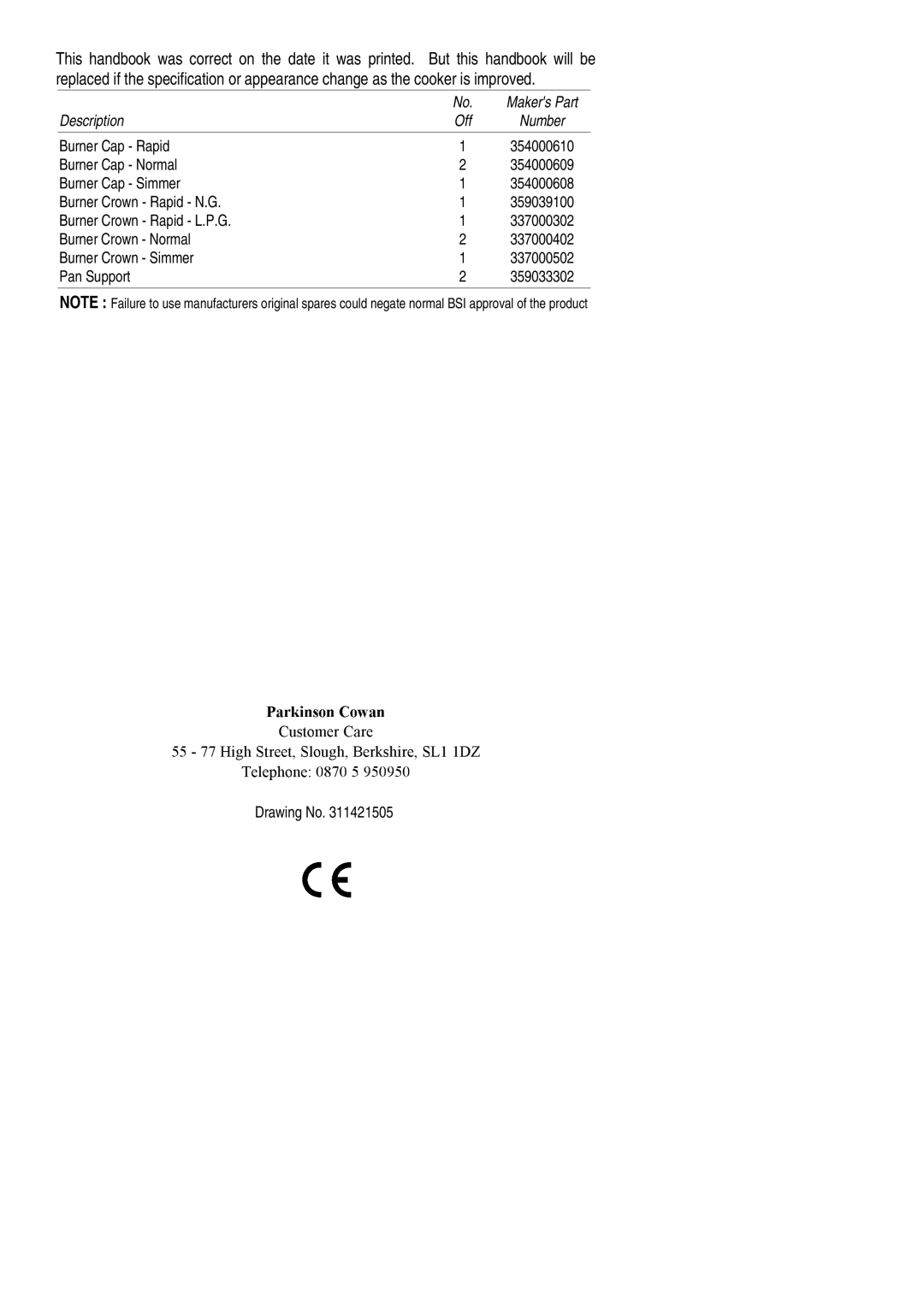 Electrolux 55 GLXA installation instructions Description 