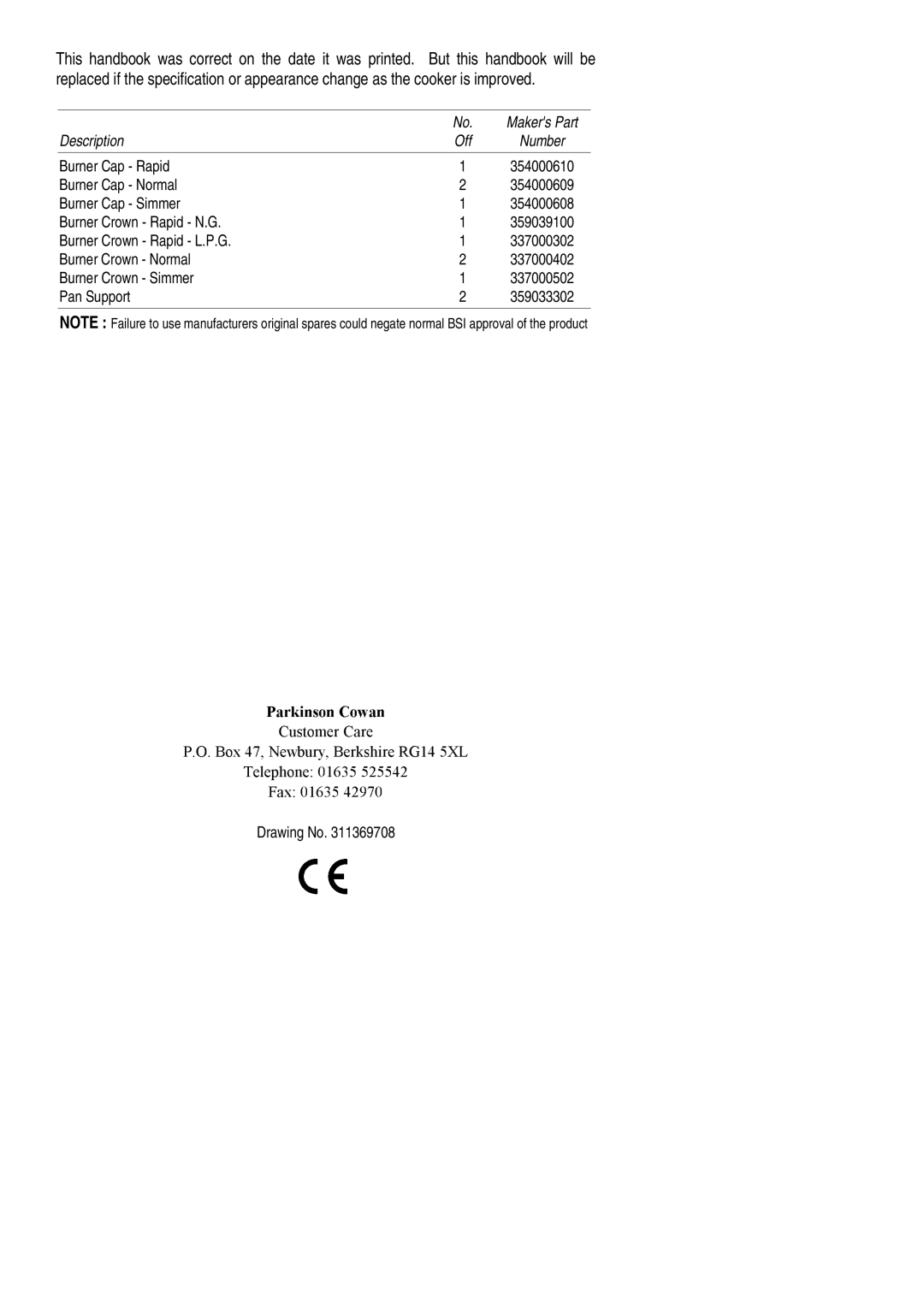 Electrolux 55GR installation instructions Description 