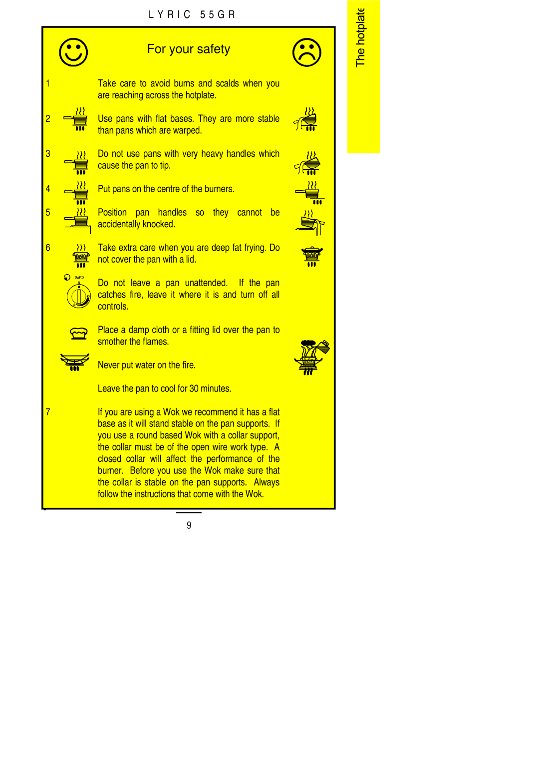 Electrolux 55GR installation instructions For your safety 