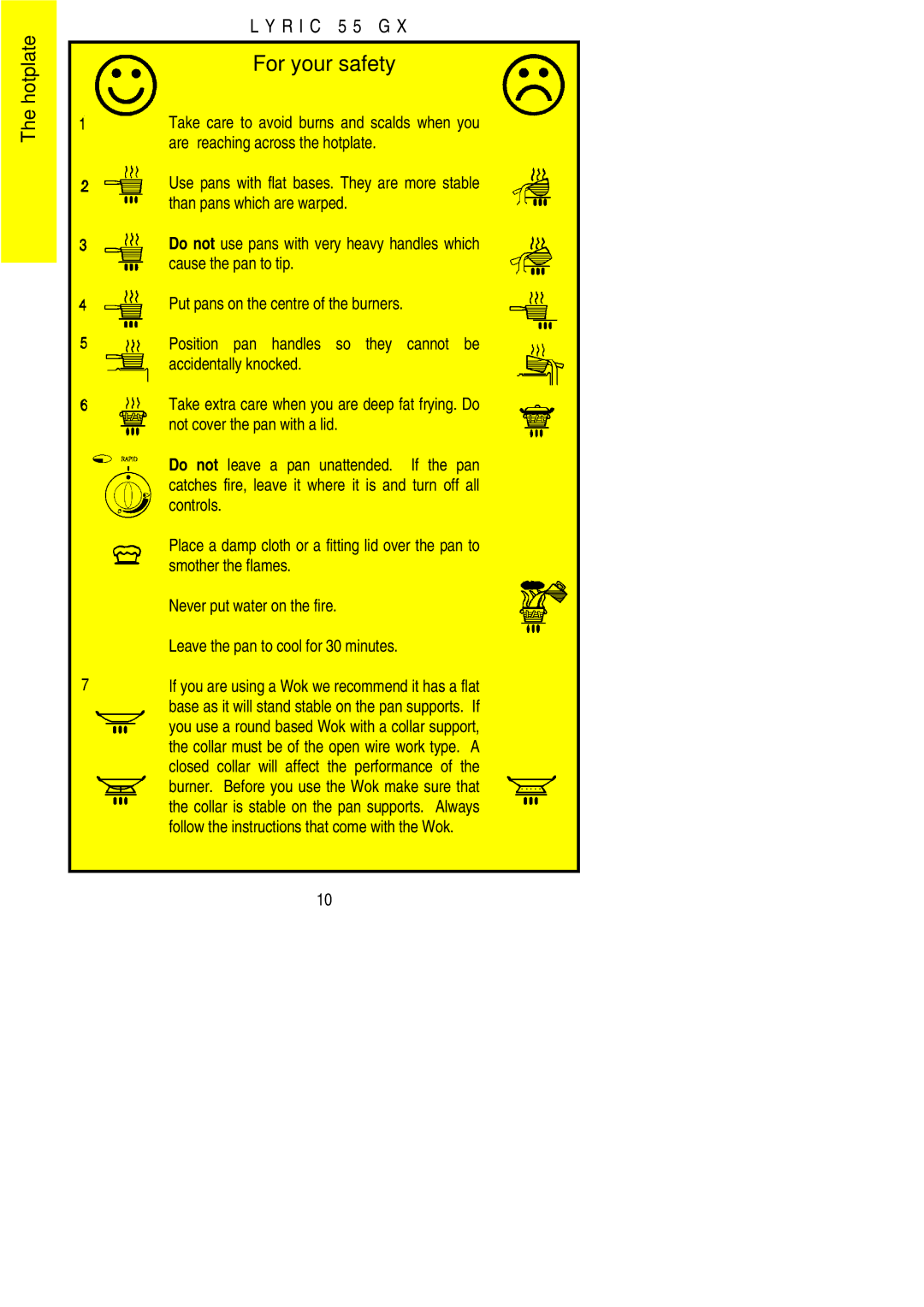 Electrolux 55GX installation instructions For your safety 