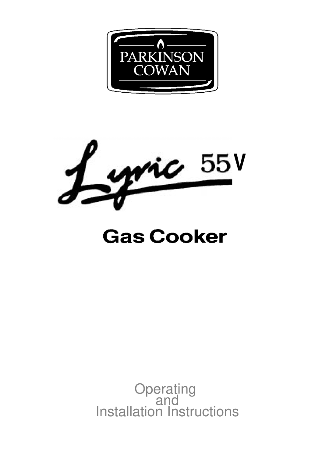 Electrolux 55V installation instructions Operating Installation Instructions 