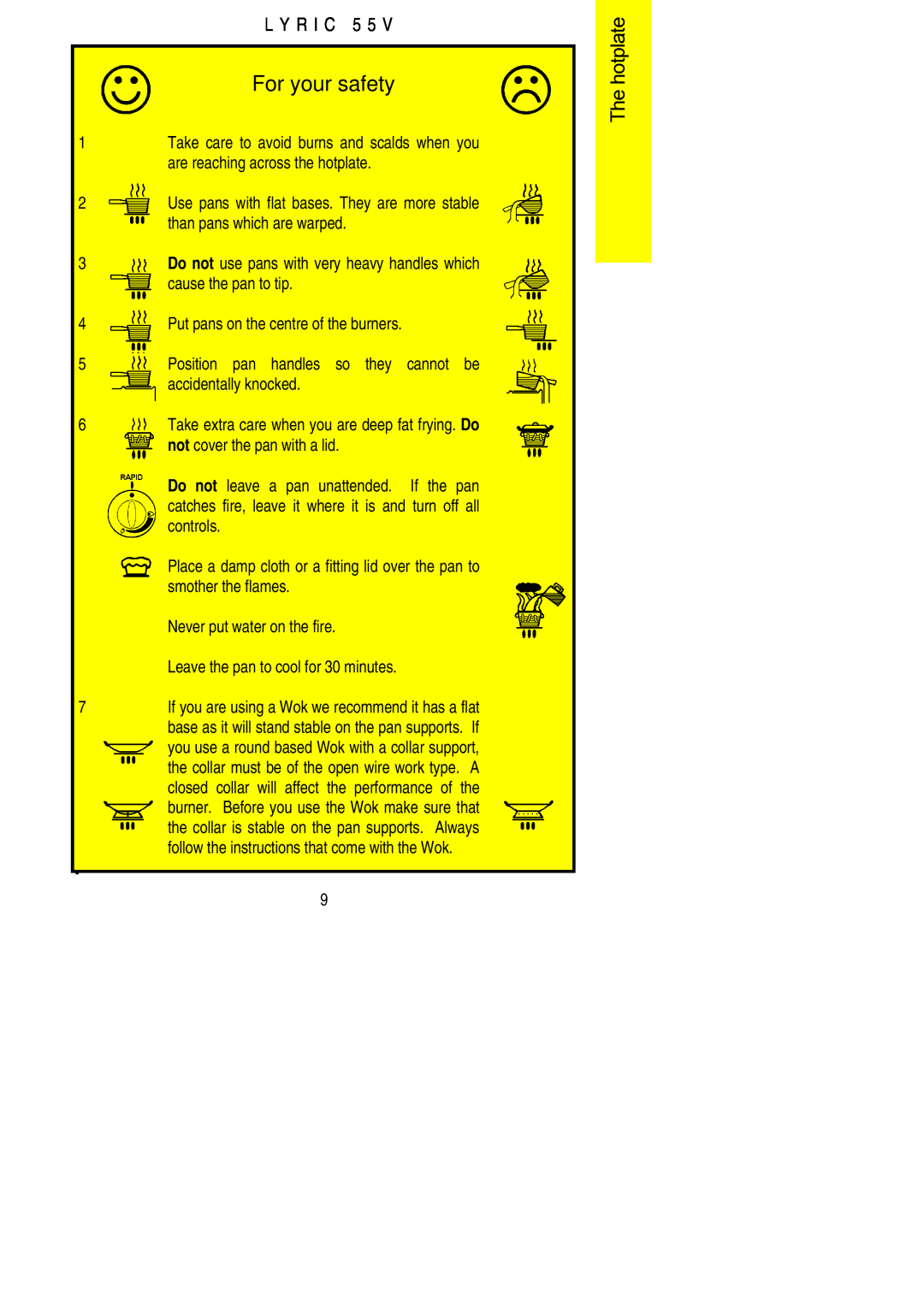 Electrolux 55V installation instructions For your safety, L Y R I C 5 5 