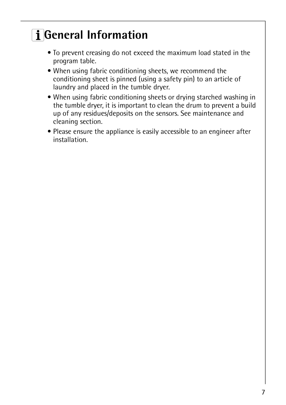 Electrolux 57700 operating instructions 3General Information 