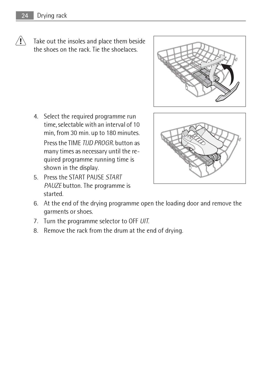 Electrolux 58840R user manual Min, from 30 min. up to 180 minutes 