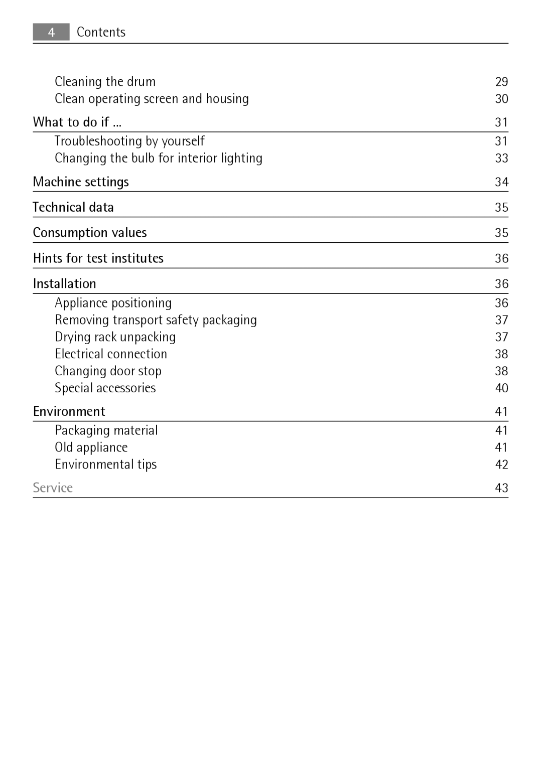 Electrolux 58840R user manual Service 