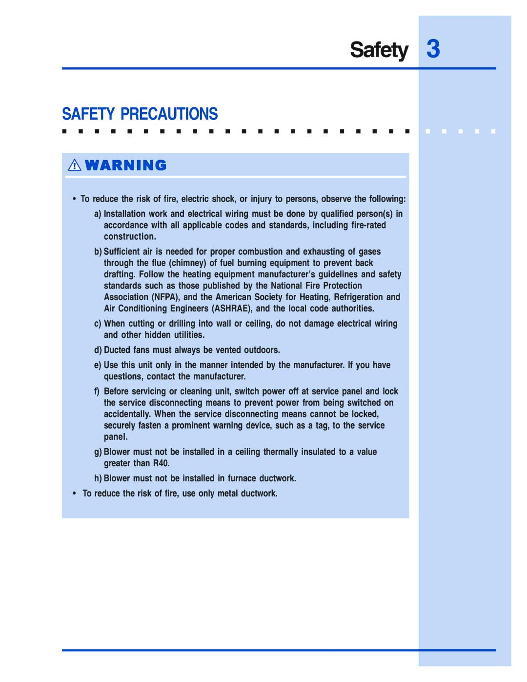 Electrolux 5995433678 installation instructions Safety Precautions 