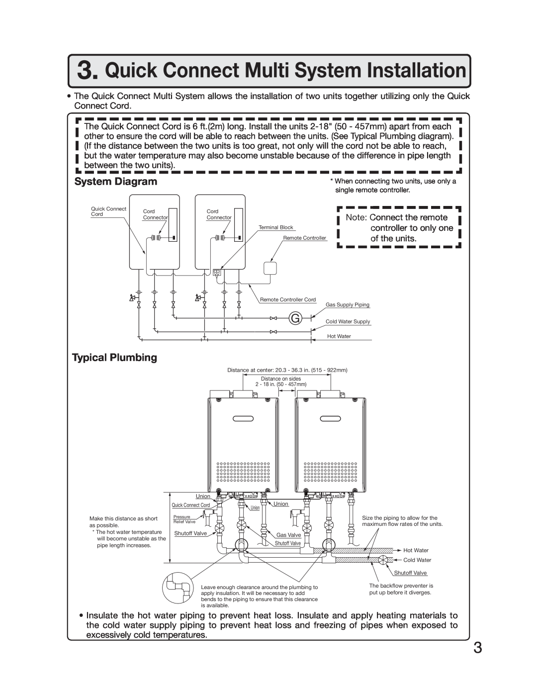 Electrolux 5995615357 installation manual Quick Connect Multi System Installation, System Diagram, Typical Plumbing 