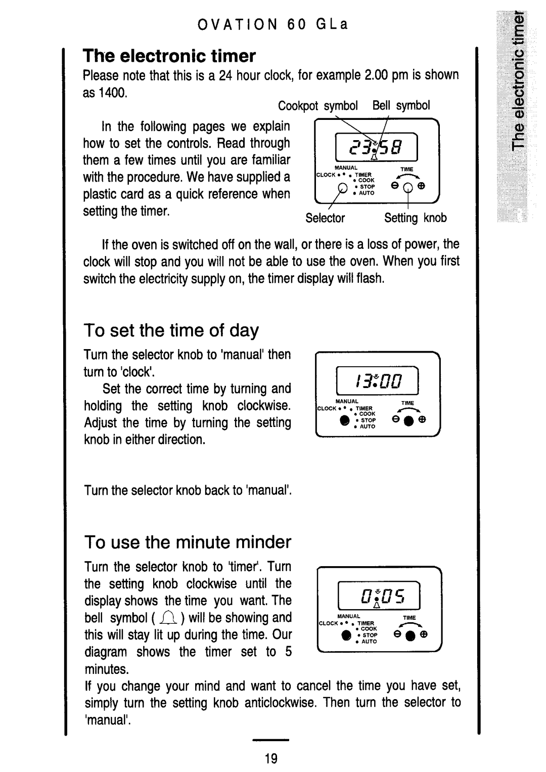 Electrolux 60 GLa manual 