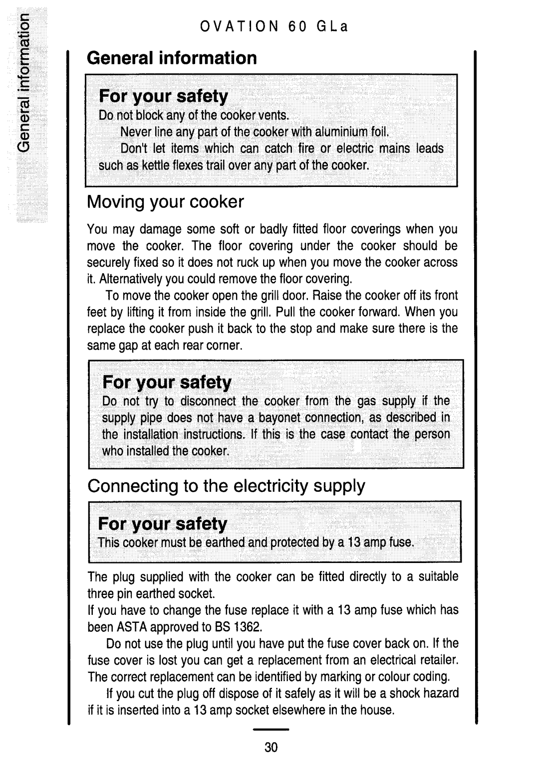 Electrolux 60 GLa manual 