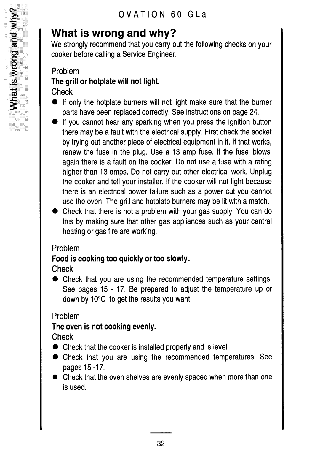 Electrolux 60 GLa manual 