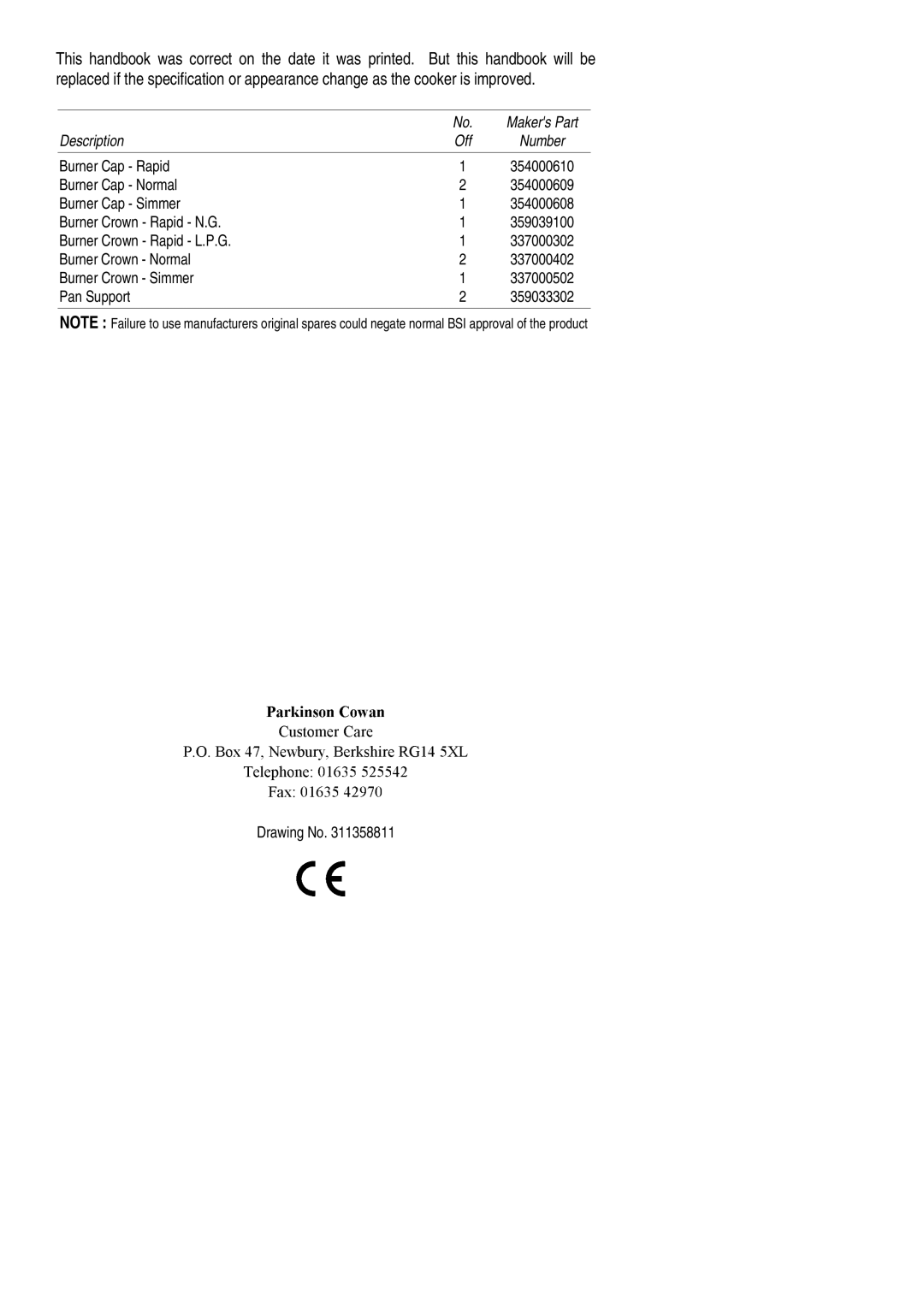 Electrolux 60 TC installation instructions Description 