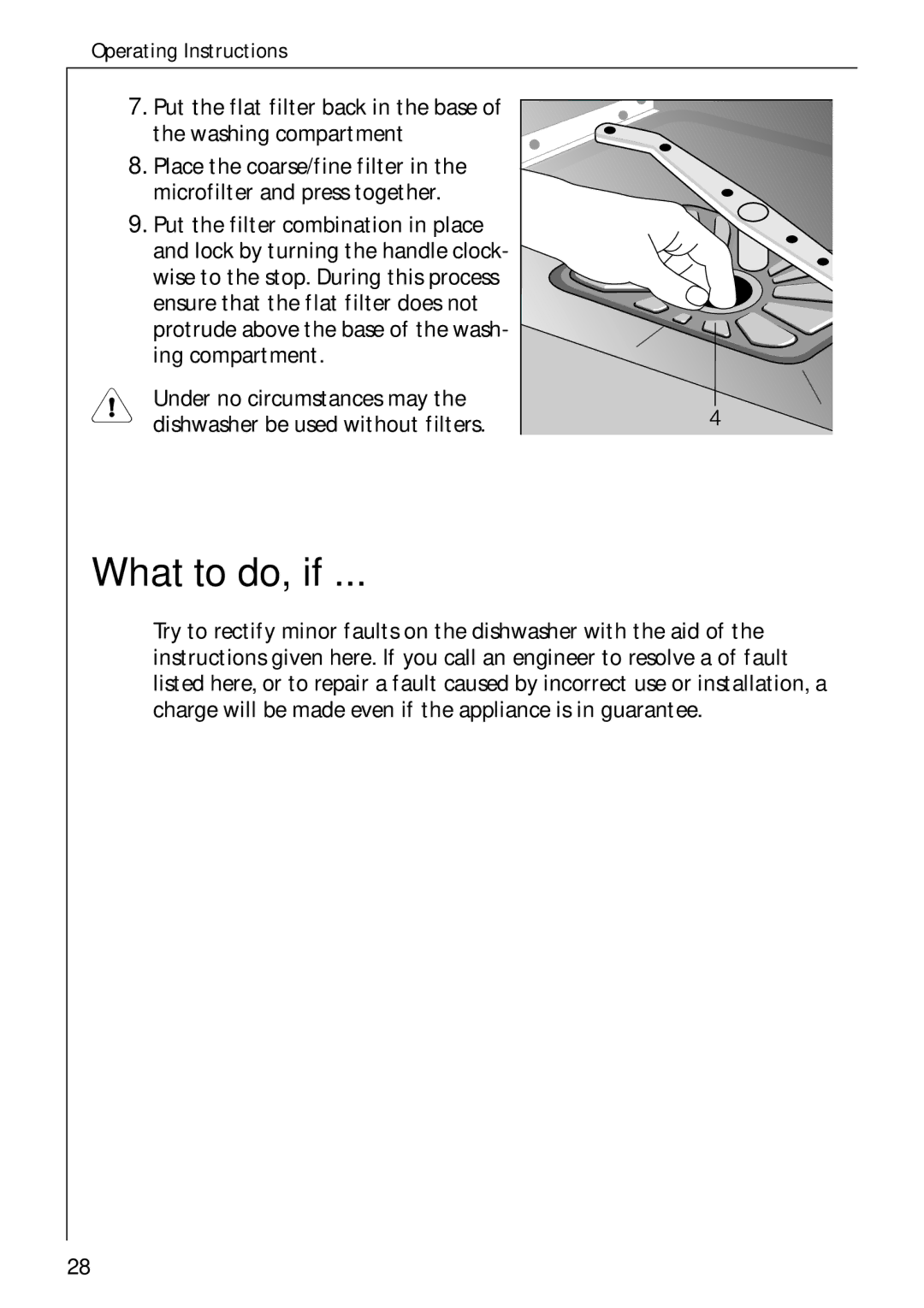 Electrolux 60750 VI manual What to do, if 