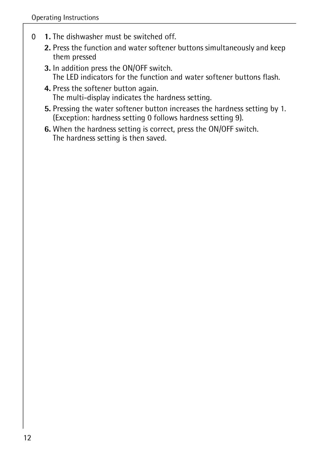 Electrolux 60800 manual Operating Instructions 