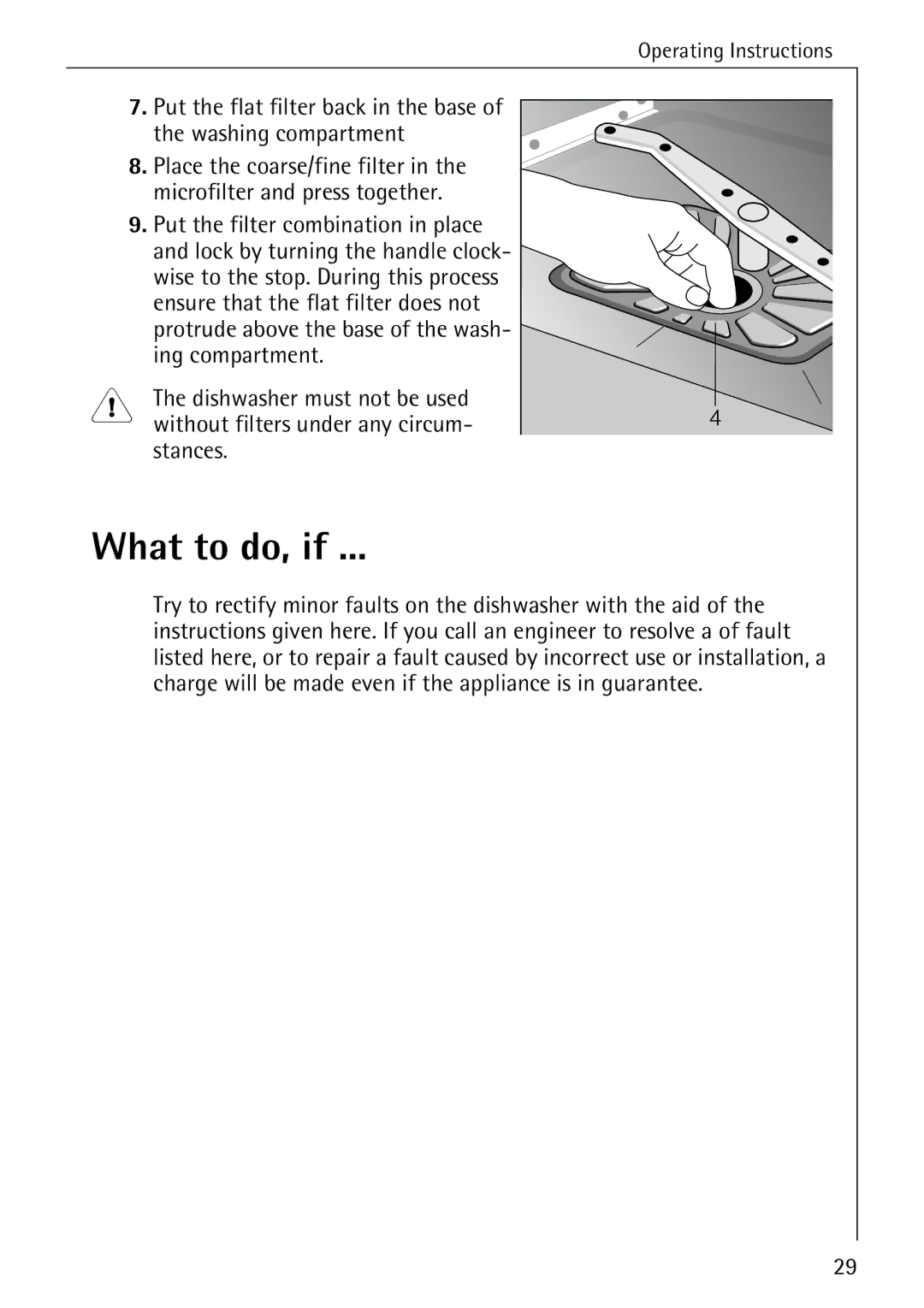 Electrolux 60820 manual What to do, if, Stances 